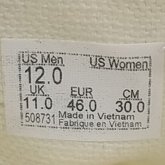 Vans Off The Wall Checkerboard Mens Size 12 Slip On Shoes Black White *Worn once - Picture 11 of 11